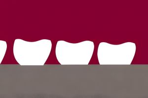 横に並んだ歯のイラスト
