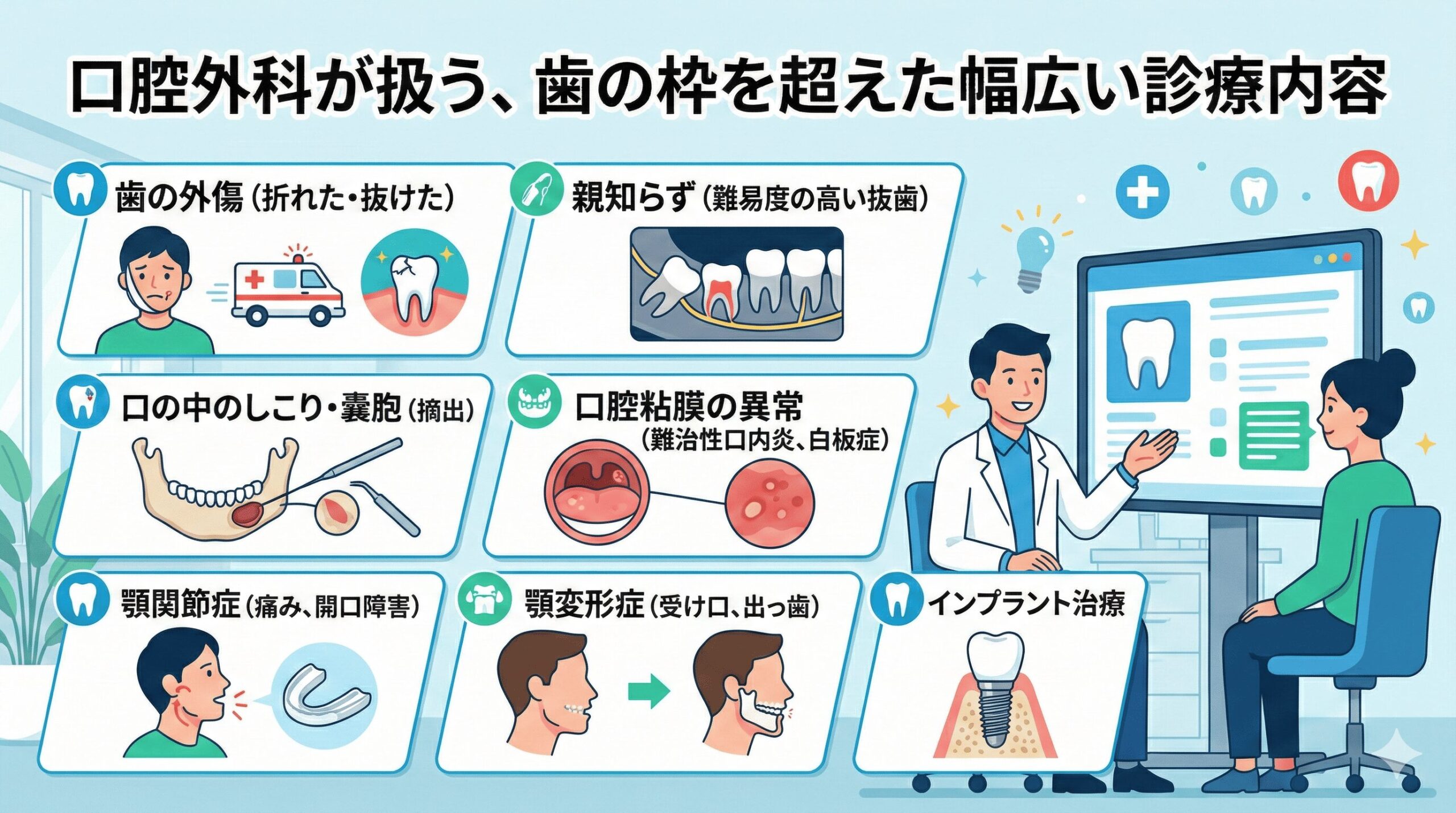 口腔外科で行われる治療：歯の枠