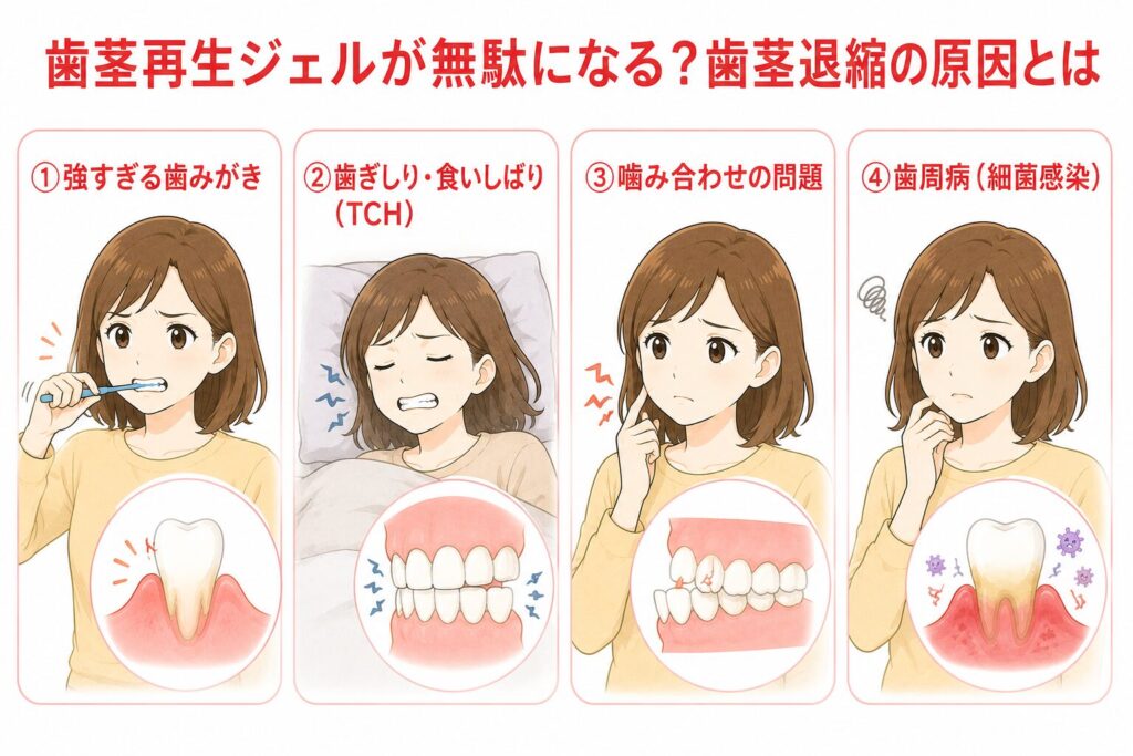市販の歯茎再生ジェルの口コミの効果は本当？下がった歯茎を戻す治療法